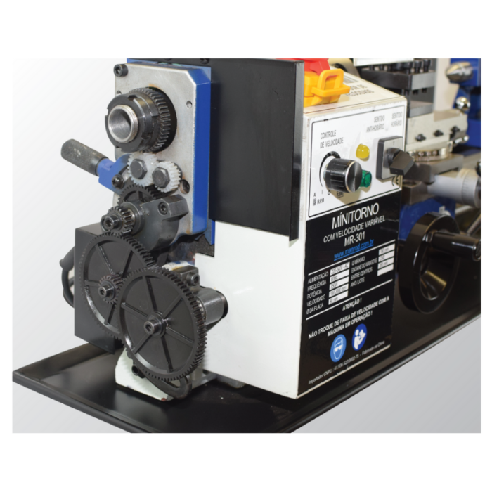 MINI TORNO HOBBY, Ø180x350mm, 350W MR-301 - Imagem 3