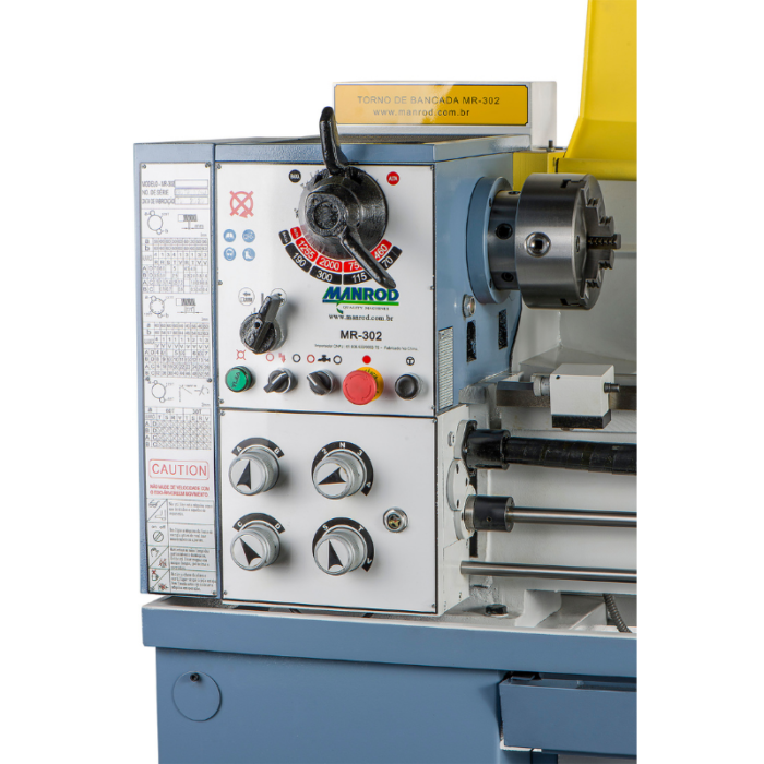TORNO MECÂNICO MR-302 / 330 x 1000 mm 220/380V MANROD-MR-302 - Imagem 2