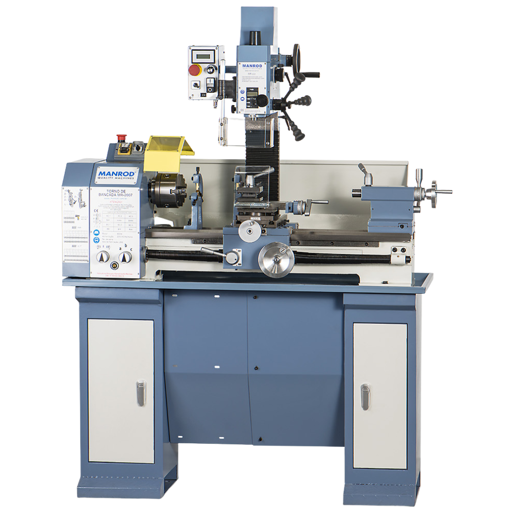 MÁQUINA MULTIFUNCIONAL (TORNO + FURADEIRA + FRESADORA) MR-2007