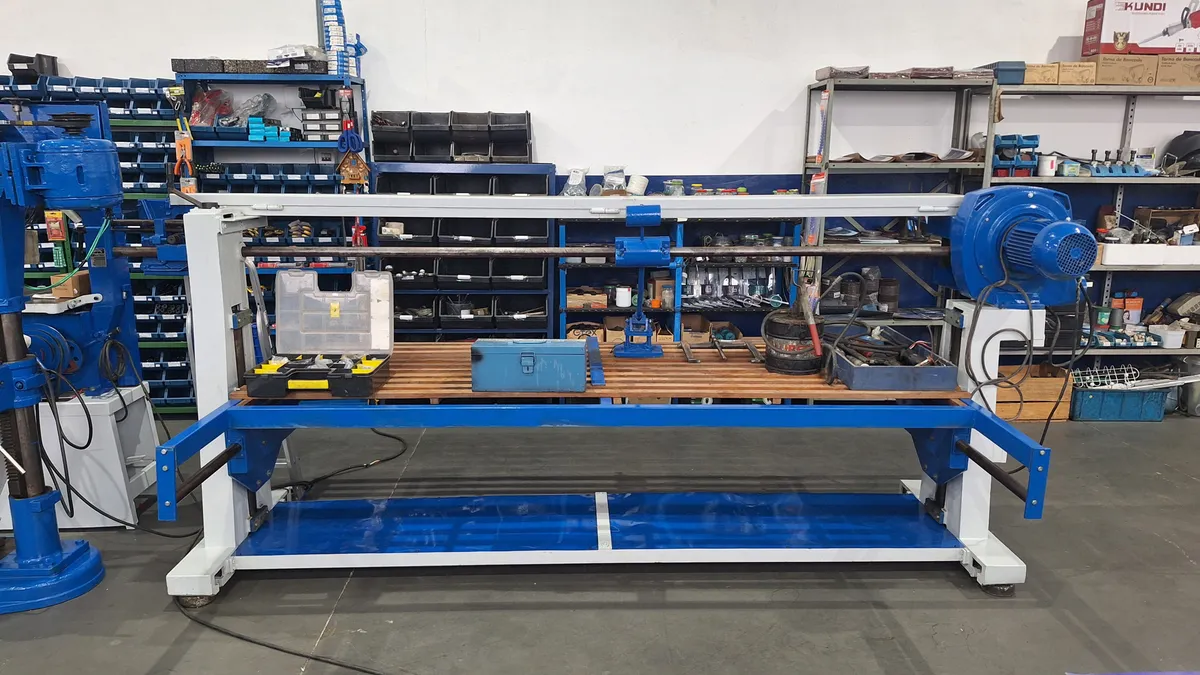 Lixadeira De Cinta Invicta Delta 7200x150 - 220v 60hz Usada Azul (Usado) - Imagem 2