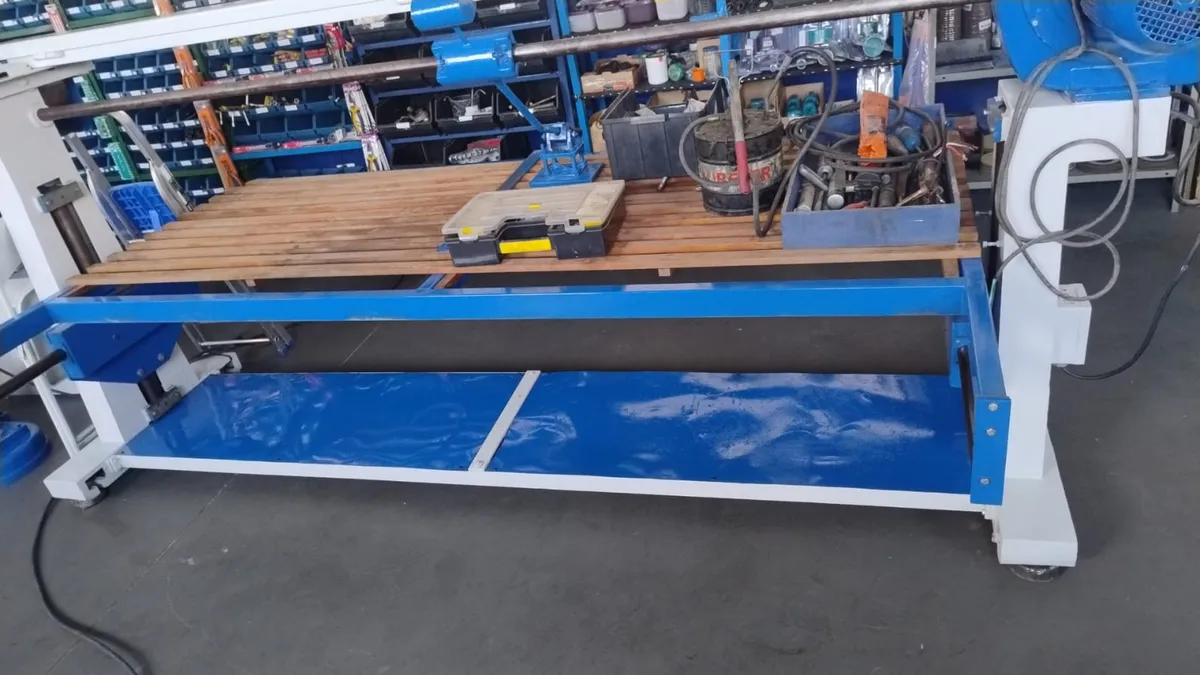 Lixadeira De Cinta Invicta Delta 7200x150 - 220v 60hz Usada Azul (Usado) - Imagem 5