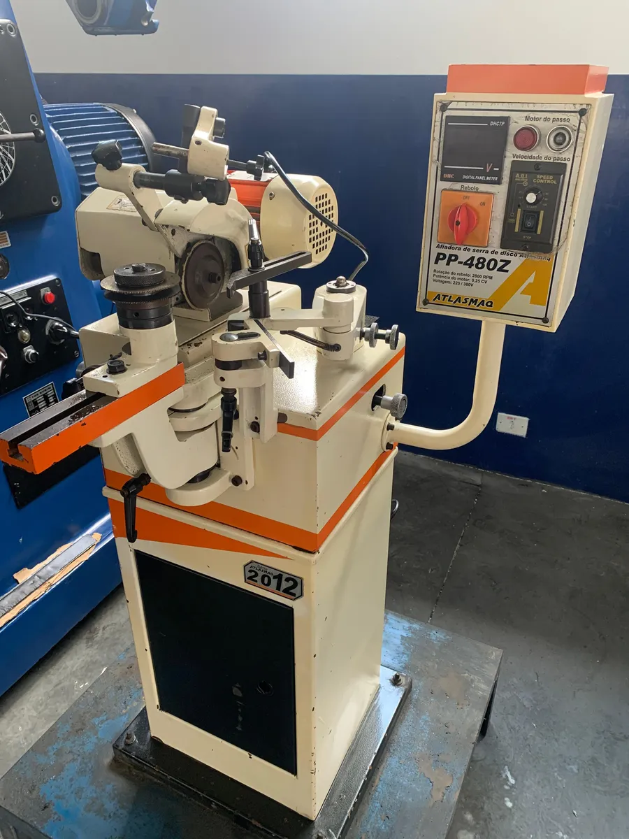 Afiadora De Serras De Disco Atlasmaq PP-480Z Usada Revisada. 220v Branco (Usado) - Imagem 3